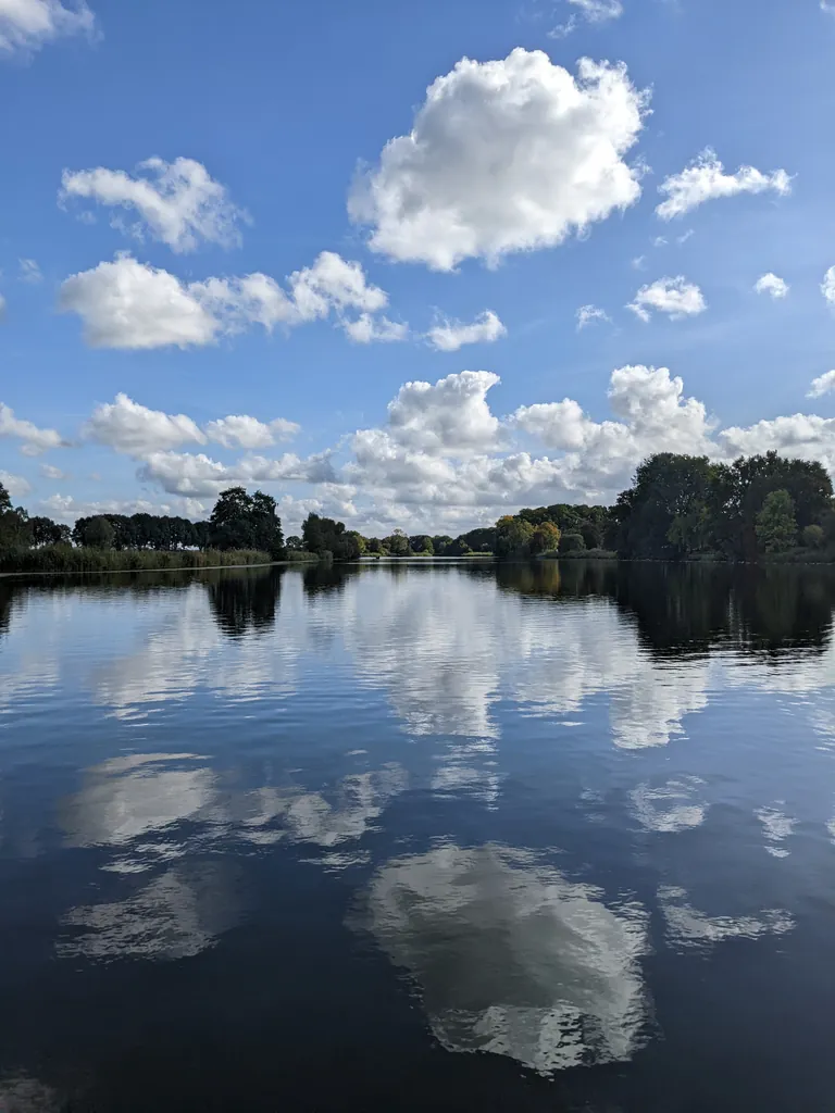 Lake with clouds