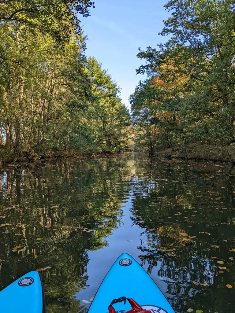 River with two SUP